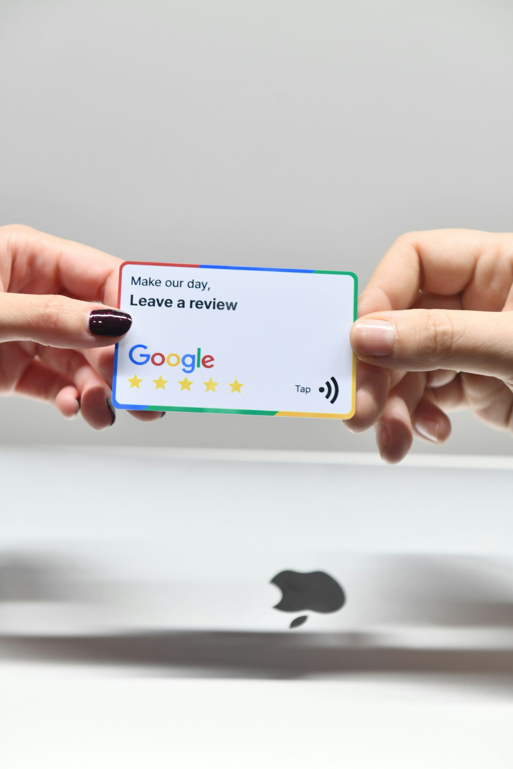 Google reviews on a phone for a Shrewsbury business